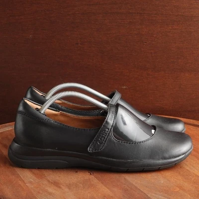 Earth Shoes Womens Size 8.5M Black Tose Leather Mary Jane Comfort Casual Flats - Image 1 of 4