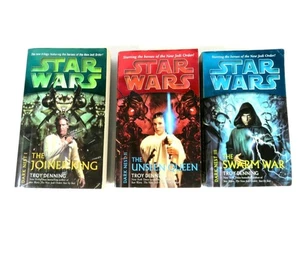 Star Wars Saga Dark Nest Trilogy 3 libro serie completa tascabile 2005 Denning - Foto 1 di 3
