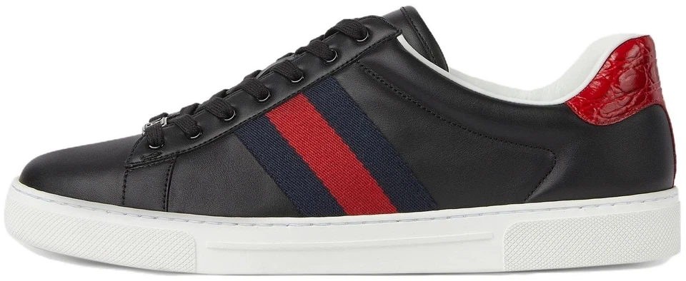 Size 10.5 - Gucci Ace Black Blue Red