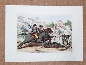 Lithographie Schlachttiere Tracht Rom Bartolomeo Pinelli Jahr 1809 Nachdruck - Bild 1 von 1