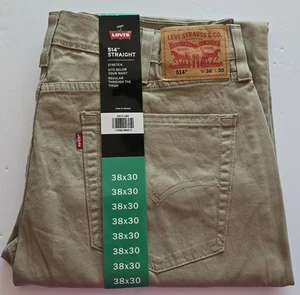 Levi's Jeans 514 Straight Stretch 5 Pocket Red Tab Hellbraun Khaki Herren Hose 38x30 - Bild 1 von 8