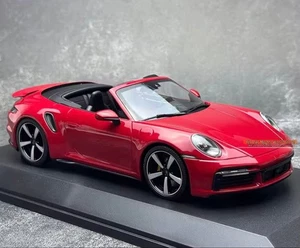 MINICHAMPS Porsche 911 Turbo S Cabriolet 1/18 Rojo Diecast Modelo Nuevo - Imagen 1 de 11