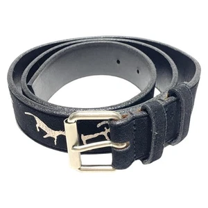 Auth COMMEdesGARCONS HOMME - Black Light Pink Nubuck Belt - Picture 1 of 4