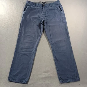 Tommy Hilfiger Herrenhose gerades Bein vorne flach blau khaki Größe tatsächlich 34 x 29 - Bild 1 von 6
