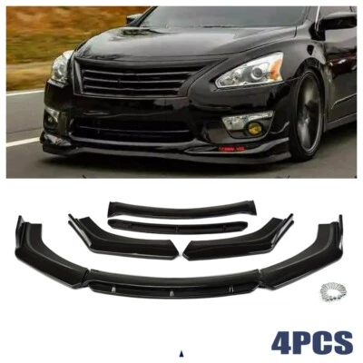 For Nissan 370Z 300ZX GT-R Front Bumper Lip Splitter Spoiler Gloss Black Body US - Imagem 1 de 4