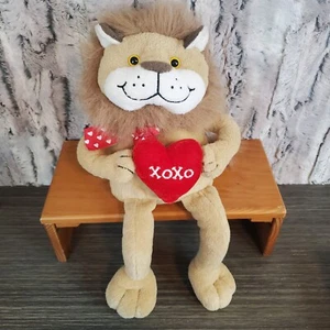Animal Adventure LOVE LION Plush 14" Stuffed Animal W/ Red XOXO Heart - Picture 1 of 8