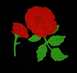 Troqueles de corte de metal con flores y hojas de rosas, vegetación, fabricación de tarjetas, manualidades, C8 - Imagen 1 de 4
