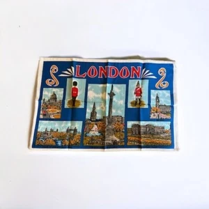 Vintage London Souvenir Geschirrtuch. Big Ben, Buckingham Palace, Trafalgar - Bild 1 von 4