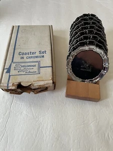 Juego de 8 montañas rusas cromadas de colección de Hellerware en cromo con soporte #560 - Imagen 1 de 15