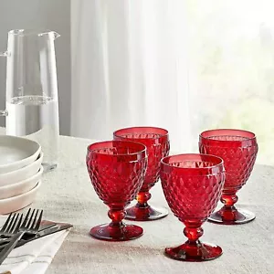 Wine Glass Goblet Villeroy & Boch Boston Red Single / 2 & 4 Set - Picture 1 of 6