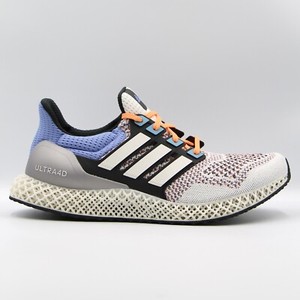 Adidas Ultra 4D Men's Sneakers Running Shoes White Blue Orange HP9735