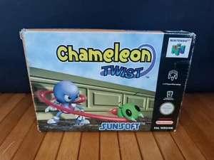 RARE VINTAGE NINTENDO N64 CHAMELEON TWIST PAL VERSION COMPLETE BOXED - Picture 1 of 8