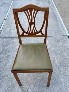 Vtg LEG-O-MATIC Airstream RV Travel Trailer Folding Wood Chair Style 131 - Picture 1 of 18