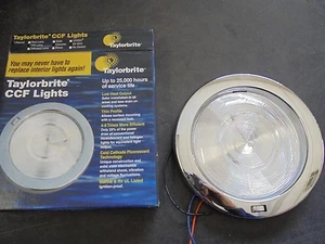 TAYLORBRITE CCF 8 " ROUND CHROME LIGHT FIXTURE 24VDC - Imagen 1 de 3