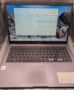 ASUS x509ja Laptop, Gen 10 i5-1035G1 @ 1ghz, 12 gig mem, 256 gb NVME SSD Win 11 - Picture 1 of 12