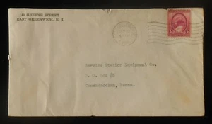 1936 POSTGESCHICHTE 40 Greene Street Greenwich Garage Trucking East Greenwich RI - Bild 1 von 1