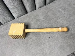 Vintage Wooden Kitchen Mallet Meat Tenderizer 13" Collectible - Picture 1 of 5
