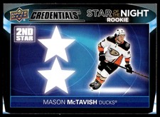 2021-22 Upper Deck Credentials Star Of The Night Mason McTavish RC Anaheim Ducks