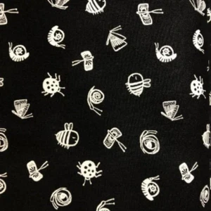 By 1/2 Yard Small White Bugs Black Dear Stella Patt# WG994 Cotton Quilt Fabric - Picture 1 of 4