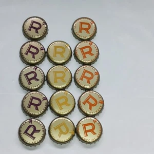 Menge 14 Kronkorken Redds Ale Bier Krone keine Dellen Handwerk Mann Höhle Gold R Ltd - Bild 1 von 7