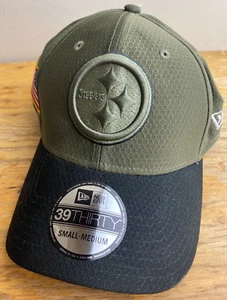 NFL ON FIELD HEADWEAR NEW ERA PITTSPURGH STEELERS CAP WITH CAMO RIBBON - Picture 1 of 10