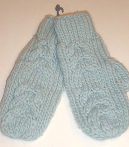 Fownes Cable Stich Fäustlinge, O/S, Himmelblau - Bild 1 von 2