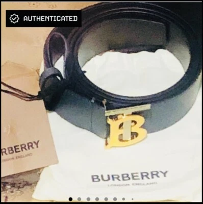 Cinturón de cuero Burberry Tempest gris TB monograma, talla 100 (40)💎🎁 ¡limitado! Foto 1 de 4