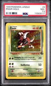 1999 English Pokemon PSA 7.5 NM+ Jungle Unlimited PINSER Holo 9/64 Rare Holofoil - Picture 1 of 2