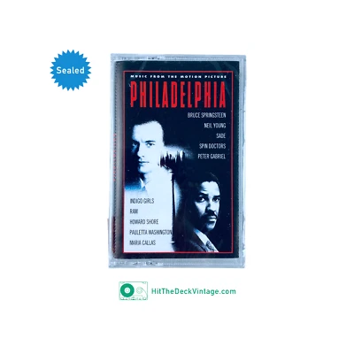 Philadelphia Soundtrack Cassette Tape (1993) Springsteen Neil Young Sade SEALED - Image 1 of 3