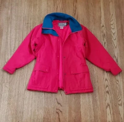 Cabela's Vintage Años 90 Rosa Neón y Azul Nieve Invierno Abrigo Mujer Talla Grande Foto 1 de 4