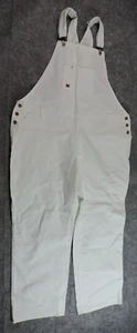 Dickies Womens 2XL Overalls Denim Relaxed Fit Carpenter White Bib Overalls - Picture 1 of 16