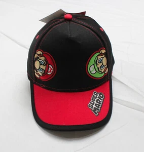 Nintendo Boy's Super Mario & Luigi Baseball Cap LC7 Black Size Boys (OSFM) - Picture 1 of 7