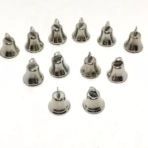Silver bells 12 count, approx. 1" Christmas liberty bell craft decoration - Picture 1 of 4