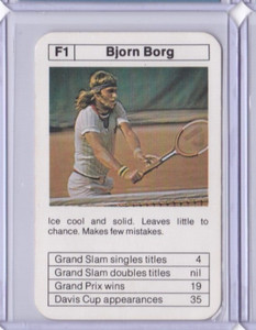 BJORN BORG 1977 SPORTING ACES CARD #F1 HOF