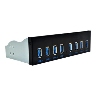 ITHOO 5,25"-Optisches Laufwerk Frontpanel HUB Dual Core 19PIN auf 8 USB3.0-Ports - Bild 1 von 4