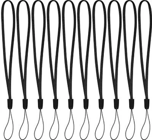 10 x 15cm BLACK Hand Wrist Lanyard Strap 10x 10 pcs for USB Flash Drives Key NEW - Picture 1 of 1