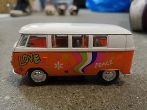 Volkswagen Microbus Welly VW Bus Bulli Hippie Flower Power Modellauto - Bild 1 von 6