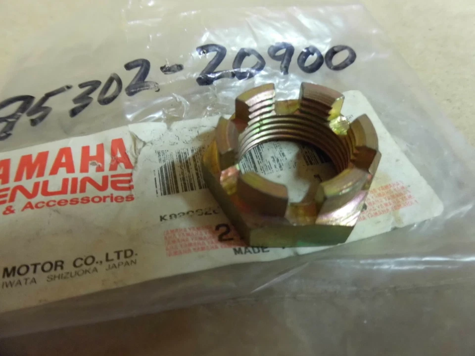 YAMAHA YT125  YT 125  TRI-MOTO  GENUINE NOS REAR WHEEL HUB NUT - # 95302-20900 - Image 1 of 1
