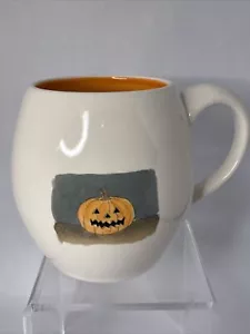 Rae Dunn Happy Halloween Becher Kaffeetasse 10 Oz Kürbis Grafik Handwerker Sammlung - Bild 1 von 4