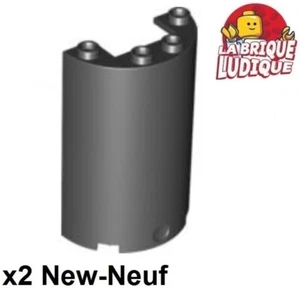 Lego 2X Cylinder Half 2X4X5 Black 85941 New - Picture 1 of 1
