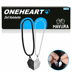 ONEHEART Herz Doppel Halskette Magnet Paar Kette Pärchen Liebe Valentinstag - Bild 1 von 6