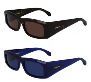 Ferragamo Herren klobige rechteckige Sonnenbrille mit breiten Bügeln - SF2012S - Italien - Bild 1 von 8