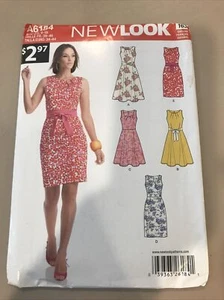 Vestido New Look A6184 patrón costura misses talla 8-18 sin cortar - Imagen 1 de 3