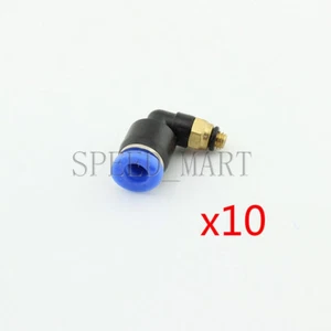 10 Stck. M5 BSPT Steckergewinde 90 Grad Ellenbogenrohr Schnellbeschläge 6 mm PL6-M5 - Bild 1 von 4