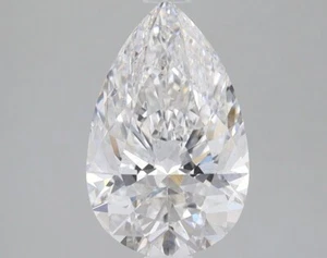 6.21 PEAR SHAPE IGI Certified Lab Grown CVD Diamond H Color SI1 Clarity - Picture 1 of 12