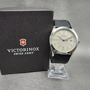 Victorinox Swiss Army Infantry Watch Men 38mm Cream Dial Steel Date Round Runs - Picture 1 of 15