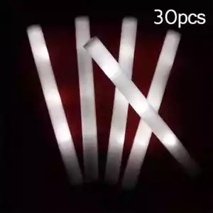 30pcsLED Glow Sticks Bulk Colorful RGB Glow Foam Stick Cheer-Tube Dark Light RGB - Picture 1 of 12