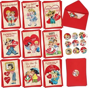 36 Pcs Vintage Valentine'S Cards Animal Valentine'S Day Greeting Cards Colorful - Picture 1 of 8