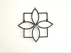 A Decorative Iron Candle Holder Sconce Wall Art 45*45cm BLACK - Picture 1 of 4