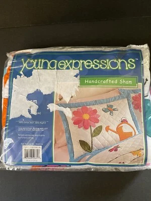 Pem America Young Expressions Handcrafted Sham Primavera Colorido Boho ¡NUEVO! Foto 1 de 4